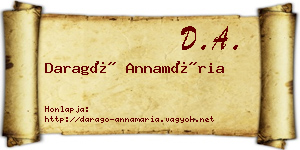 Daragó Annamária névjegykártya